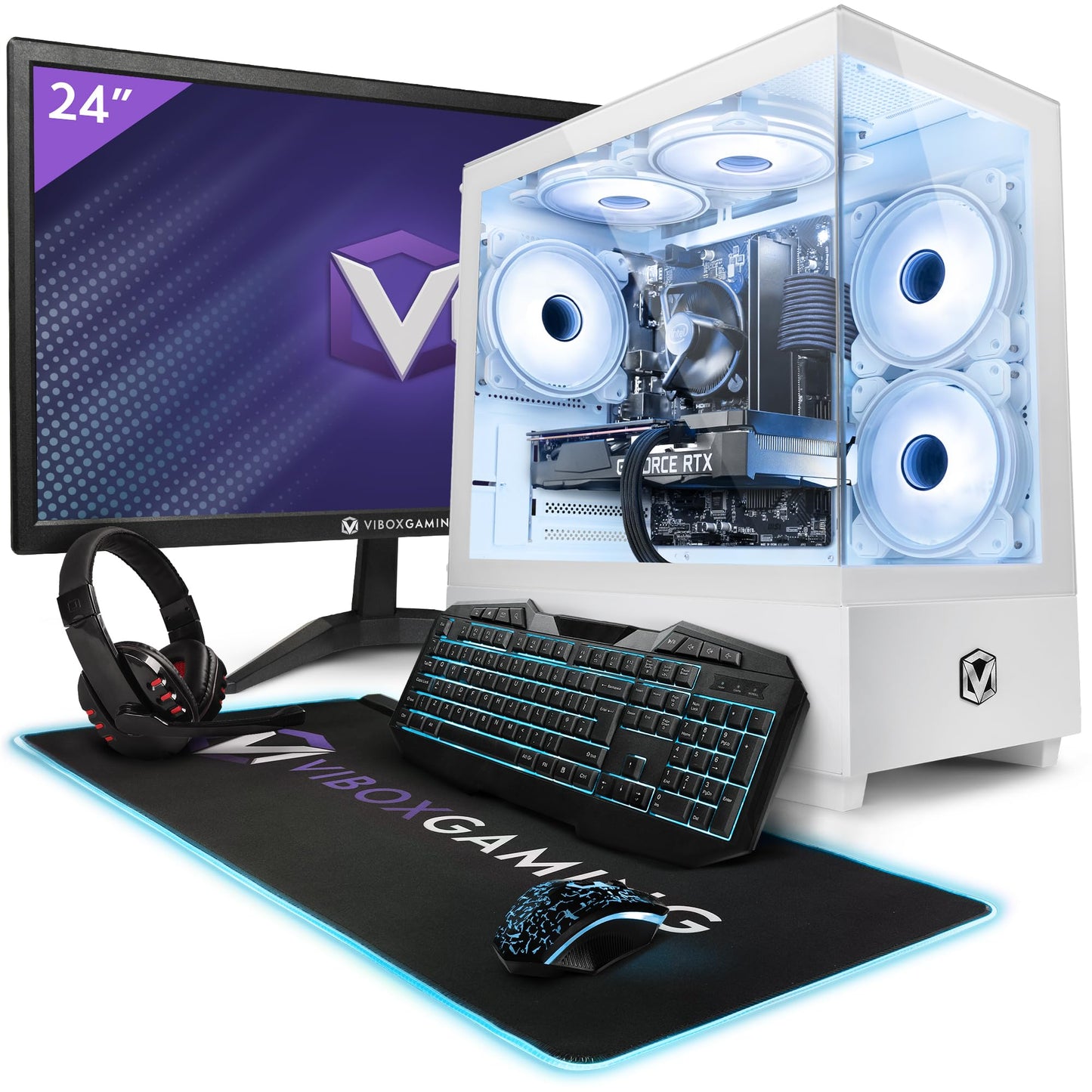 Vibox III-171 PC Gamer - 8 Core Intel i7 9700KF Processeur 4.8GHz - Nvidia RTX 4060 8Go - 16Go RAM - 1To SSD - Windows 11 - WiFi