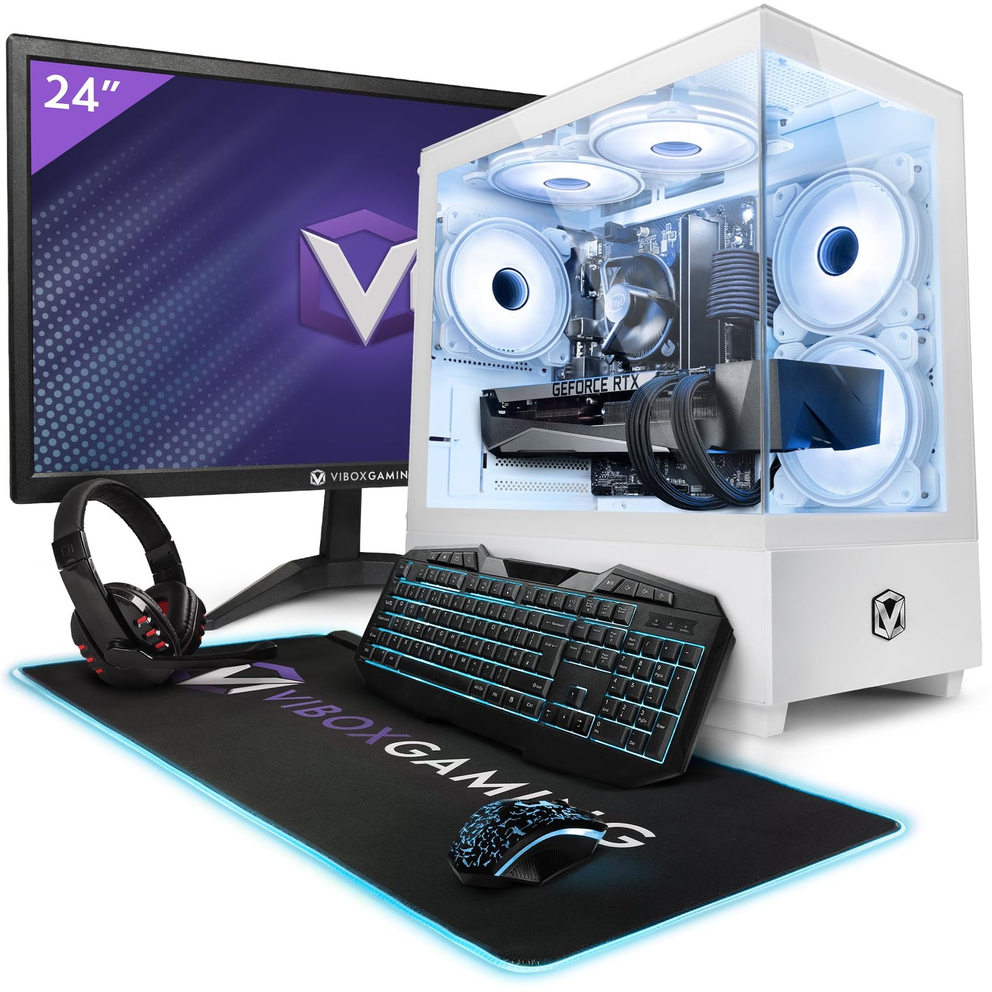 Vibox III-171 PC Gamer - 8 Core Intel i7 9700KF Processeur 4.8GHz - Nvidia RTX 4060 8Go - 16Go RAM - 1To SSD - Windows 11 - WiFi