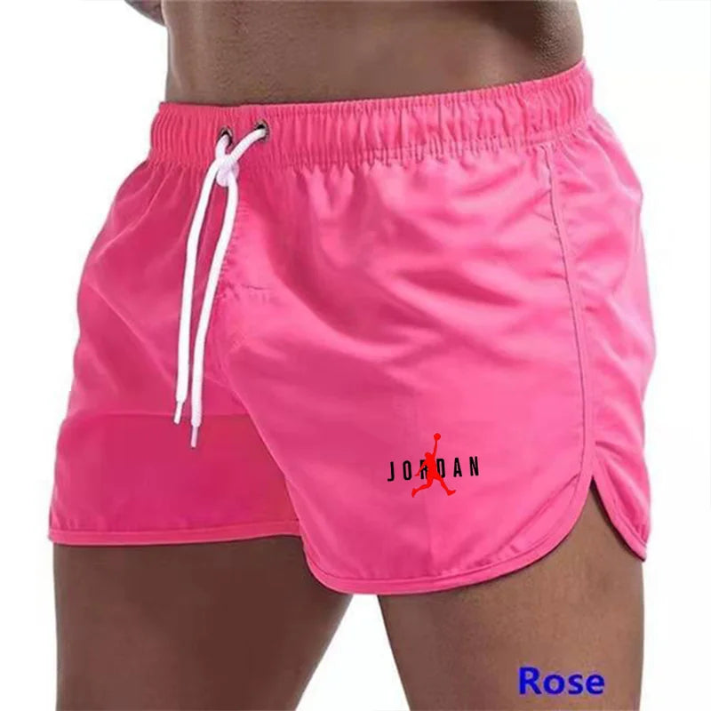 2024 Fashion New Men's Sports Beach Shorts Summer Lightweight Pant Pockets Breathable and Quick Drying Hawaii