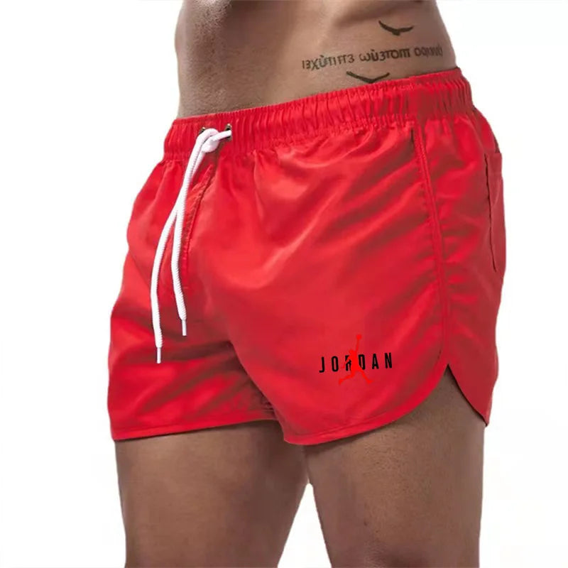2024 Fashion New Men's Sports Beach Shorts Summer Lightweight Pant Pockets Breathable and Quick Drying Hawaii