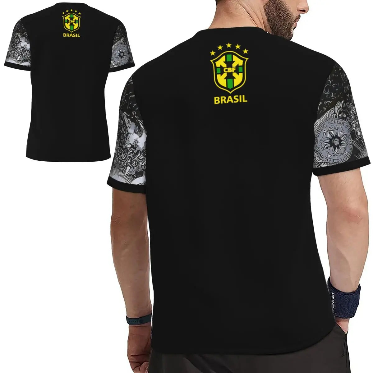 2024 Brazil Special Edition Jesus Black Gray Football Jersey For Adults Kids Summer Soccer Training Tops Shirt Clothing