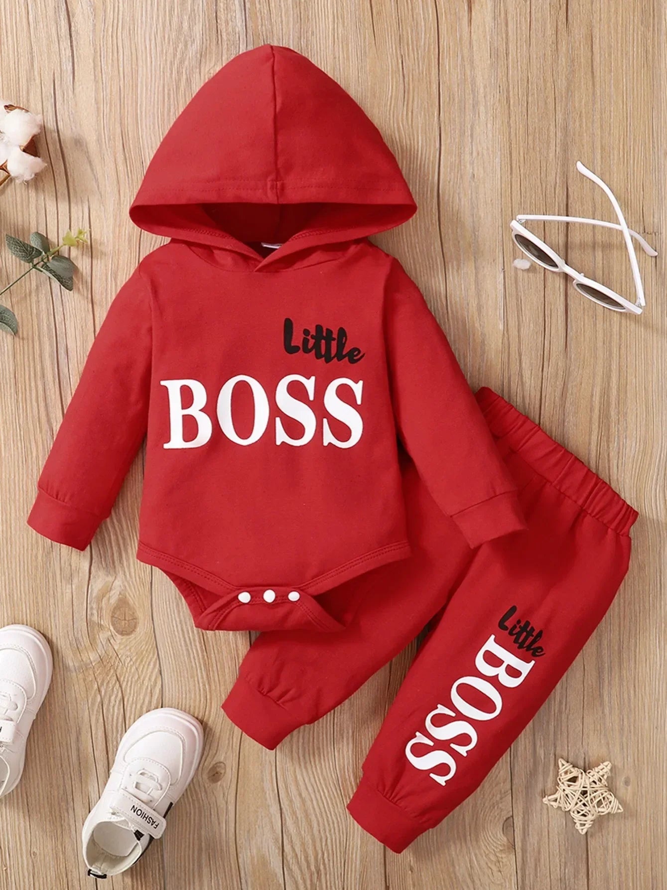 Winter Newborn Infant 0-24M Baby Boy Long Sleeves Cotton Hooded Letter Fashion Baby Hoodies Clothing