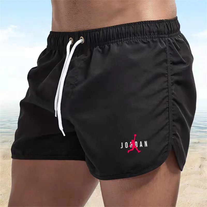2024 Fashion New Men's Sports Beach Shorts Summer Lightweight Pant Pockets Breathable and Quick Drying Hawaii