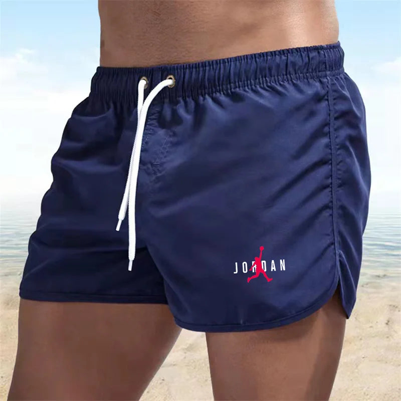 2024 Fashion New Men's Sports Beach Shorts Summer Lightweight Pant Pockets Breathable and Quick Drying Hawaii