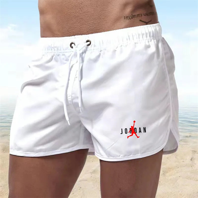 2024 Fashion New Men's Sports Beach Shorts Summer Lightweight Pant Pockets Breathable and Quick Drying Hawaii