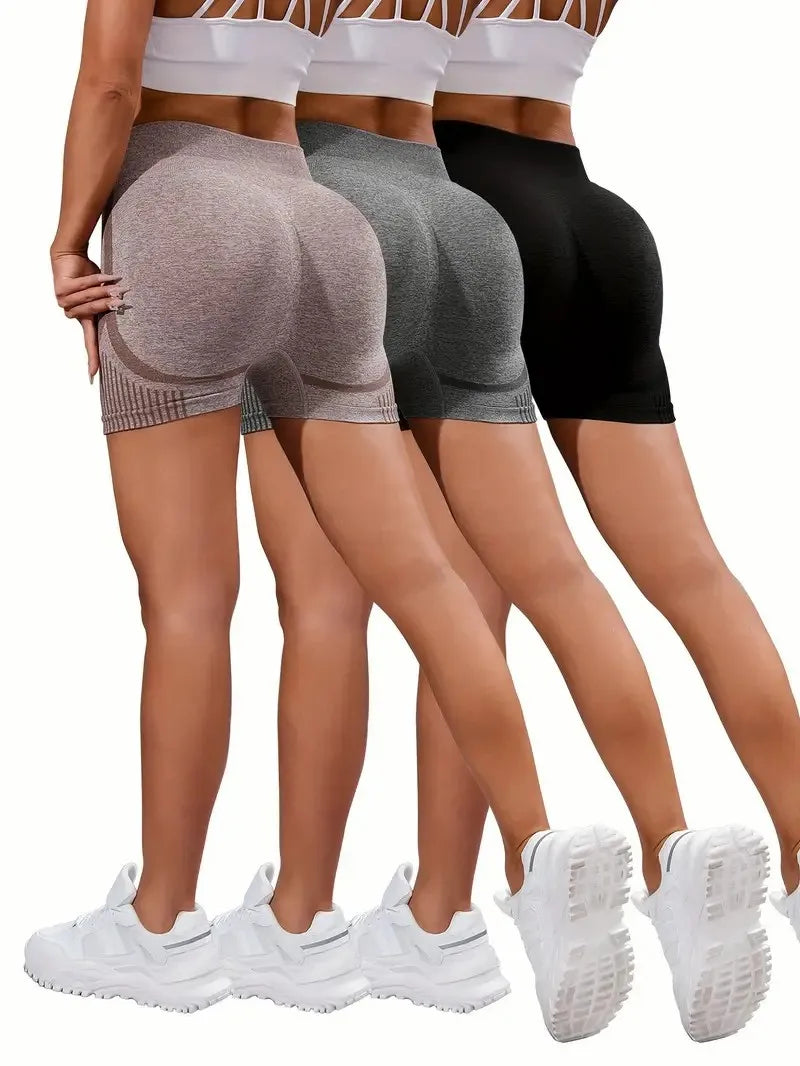 Women Seamless Shorts Leggings Fitness High Waist Push Up Skinny Quick Dry High Elastic Workout Female Sports Yoga Leggings