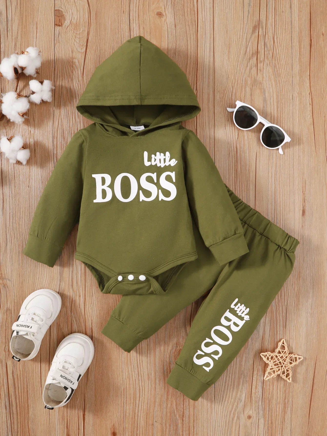 Winter Newborn Infant 0-24M Baby Boy Long Sleeves Cotton Hooded Letter Fashion Baby Hoodies Clothing