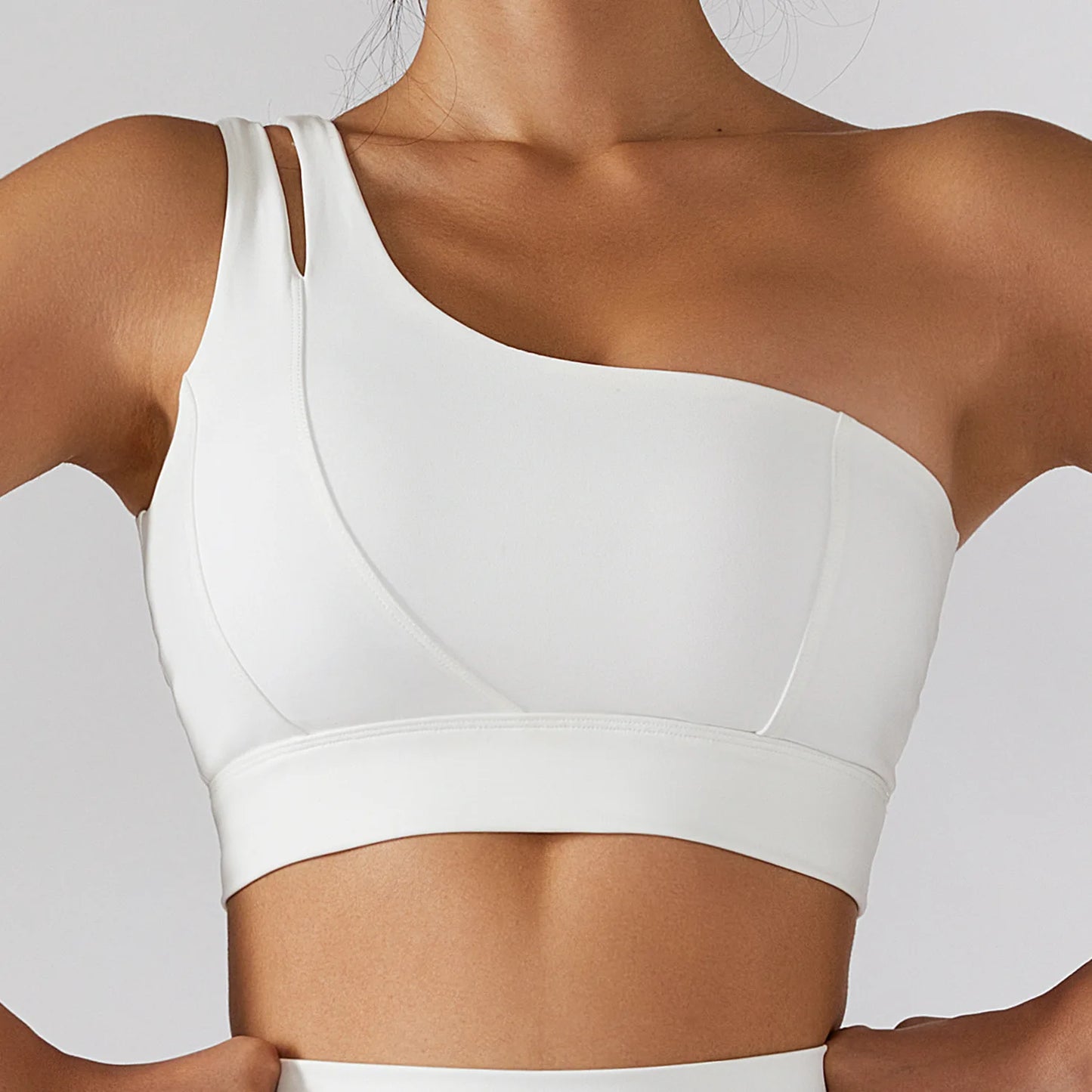 Yoga Skirt Set Women Workout Sport Gym Wear Suit High Wais Fitness Crop Top Female Tennis Sportswear One Shoulder Bra