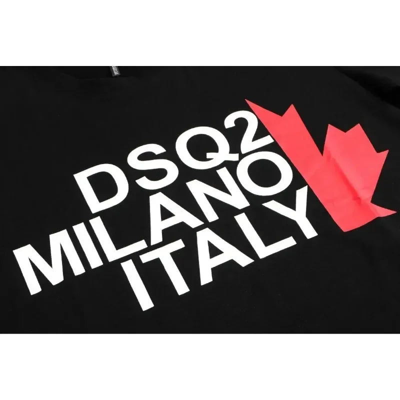 Wholesale Drop-Ship DSQ2 T Shirts Men 100% Cotton Short Sleeve Solid Male Tshirts ICON Tees O-Neck Plus Size M-3XL Tee shirt