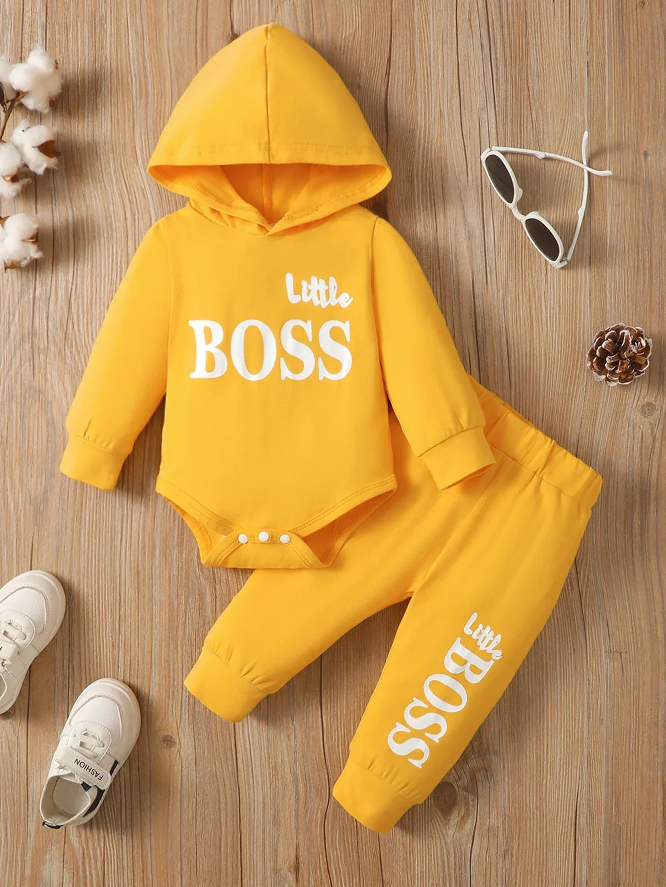 Winter Newborn Infant 0-24M Baby Boy Long Sleeves Cotton Hooded Letter Fashion Baby Hoodies Clothing