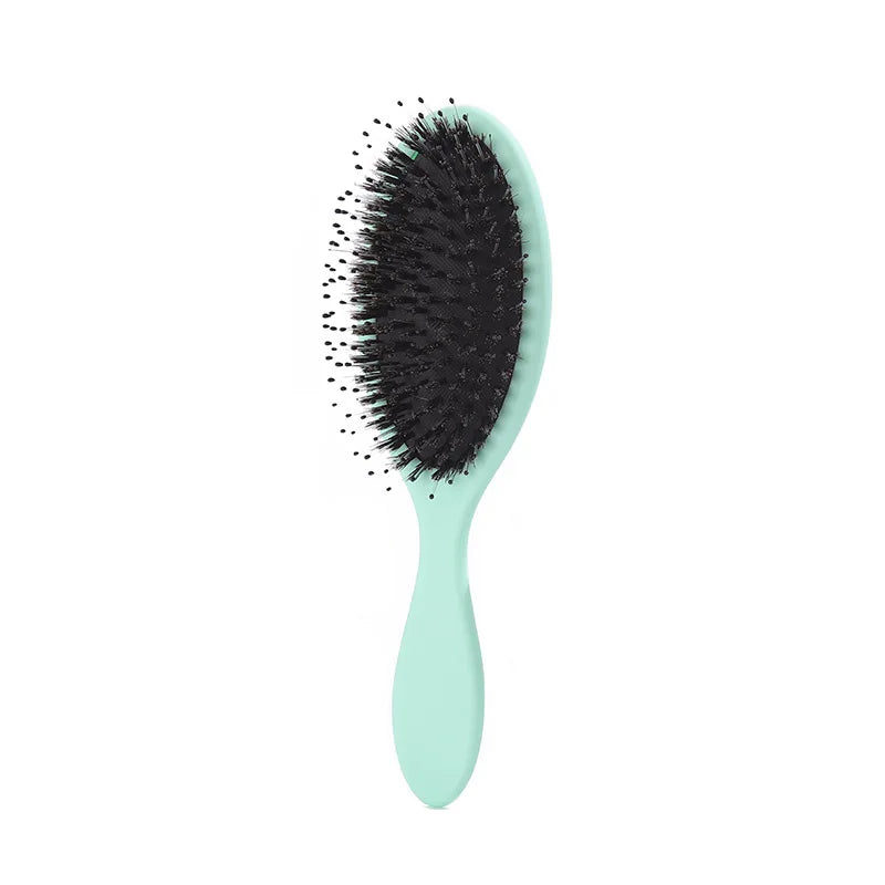 1PC Oval Boar Bristle & Nylon Hair Comb Mini Anti-static Hair Scalp Massage Comb Hairbrush Salon Hair Care Brush Styling Tool
