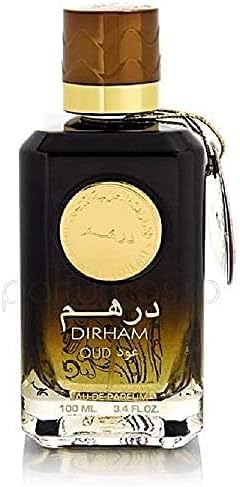 Dirham Oud 100ml Eau de Parfum Ard Al Zaafran, Parfum Oriental, Longue durée, Bois de Santal (Hommes et Femmes) Unisexe