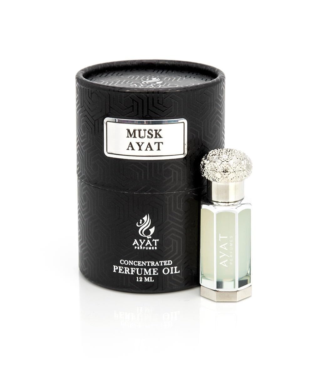 AYAT PERFUMES – Extrait de Parfum 12ml | Jolie Bouteille Dans Une Boîte Élégante | Attar Unisexe Sans Alcool | Huile Parfumée Longue Durée | Senteur Arabian Fabriqué Conçu à Dubaï (Musk Ehsaas)