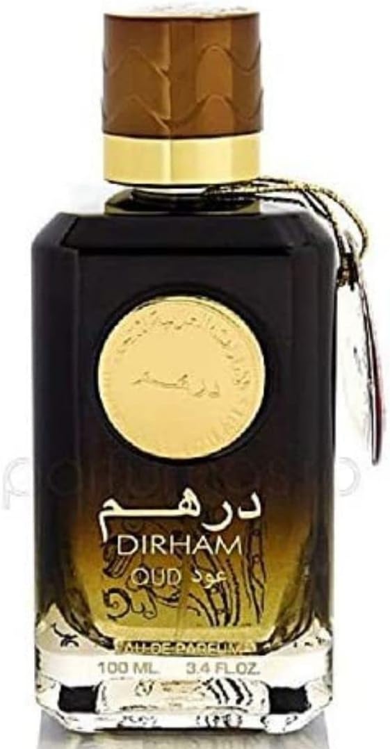 Dirham Oud 100ml Eau de Parfum Ard Al Zaafran, Parfum Oriental, Longue durée, Bois de Santal (Hommes et Femmes) Unisexe