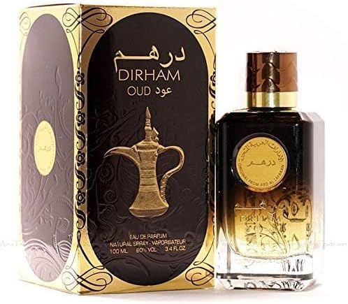 Dirham Oud 100ml Eau de Parfum Ard Al Zaafran, Parfum Oriental, Longue durée, Bois de Santal (Hommes et Femmes) Unisexe