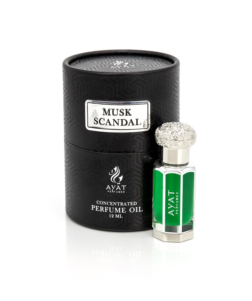 AYAT PERFUMES – Extrait de Parfum 12ml | Jolie Bouteille Dans Une Boîte Élégante | Attar Unisexe Sans Alcool | Huile Parfumée Longue Durée | Senteur Arabian Fabriqué Conçu à Dubaï (Musk Ehsaas)