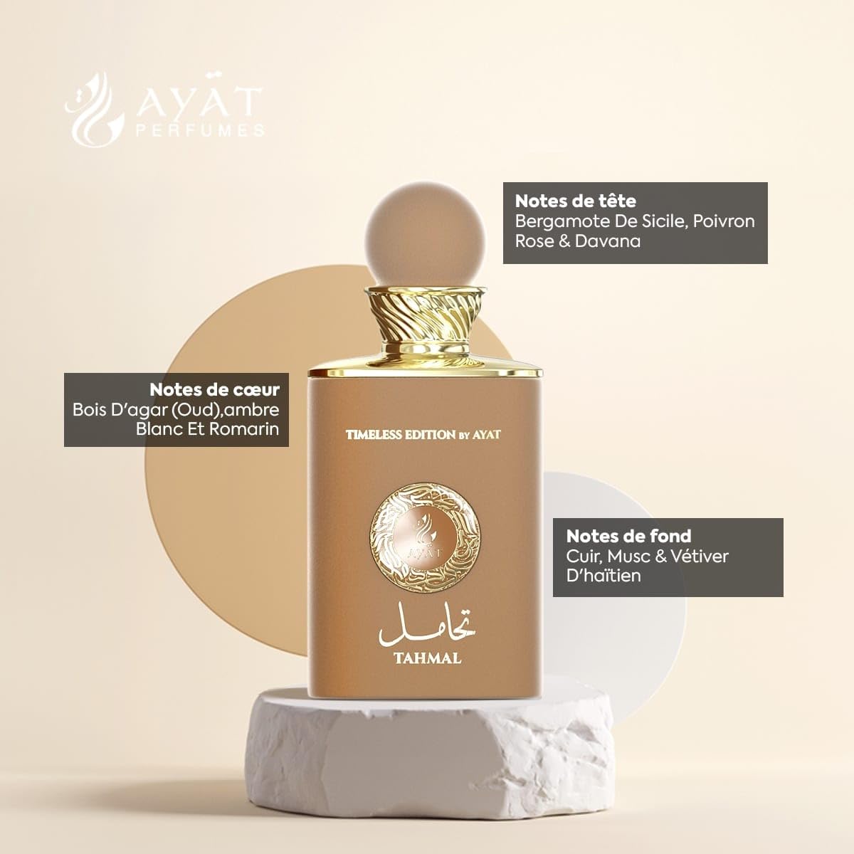 Ayat Perfumes - Eau De Parfum Diamond Series 100ml Parfum pour Homme - Parfum Dubai - Fabriqué aux Émirats Arabes Unis - Une Fragrance Sensuel Orientale (BLACK AMSTERDAM)