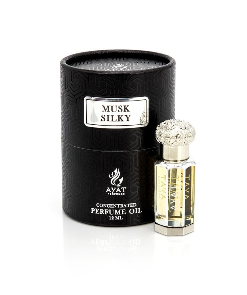 AYAT PERFUMES – Extrait de Parfum 12ml | Jolie Bouteille Dans Une Boîte Élégante | Attar Unisexe Sans Alcool | Huile Parfumée Longue Durée | Senteur Arabian Fabriqué Conçu à Dubaï (Musk Ehsaas)