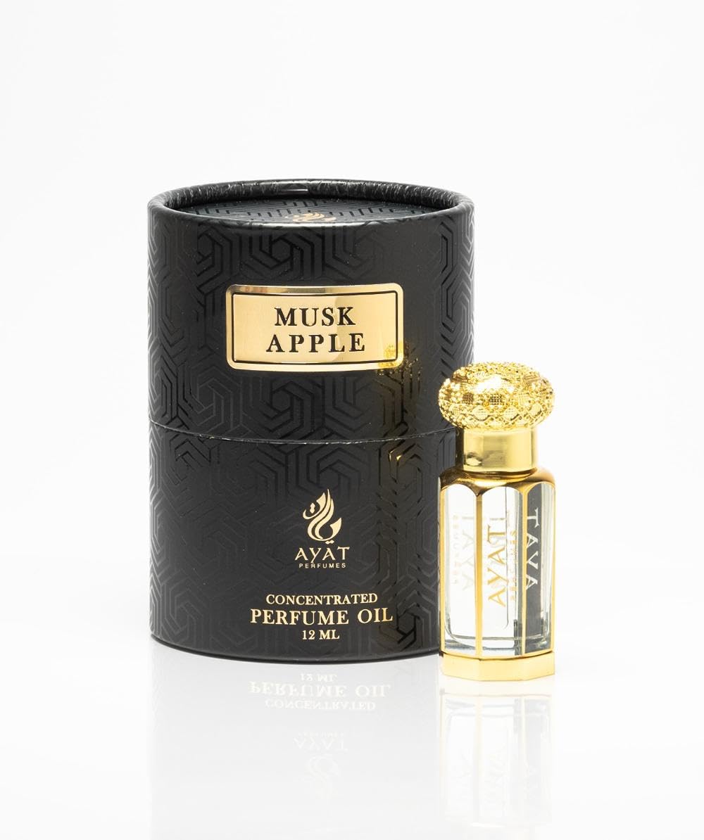 AYAT PERFUMES – Extrait de Parfum 12ml | Jolie Bouteille Dans Une Boîte Élégante | Attar Unisexe Sans Alcool | Huile Parfumée Longue Durée | Senteur Arabian Fabriqué Conçu à Dubaï (Musk Ehsaas)