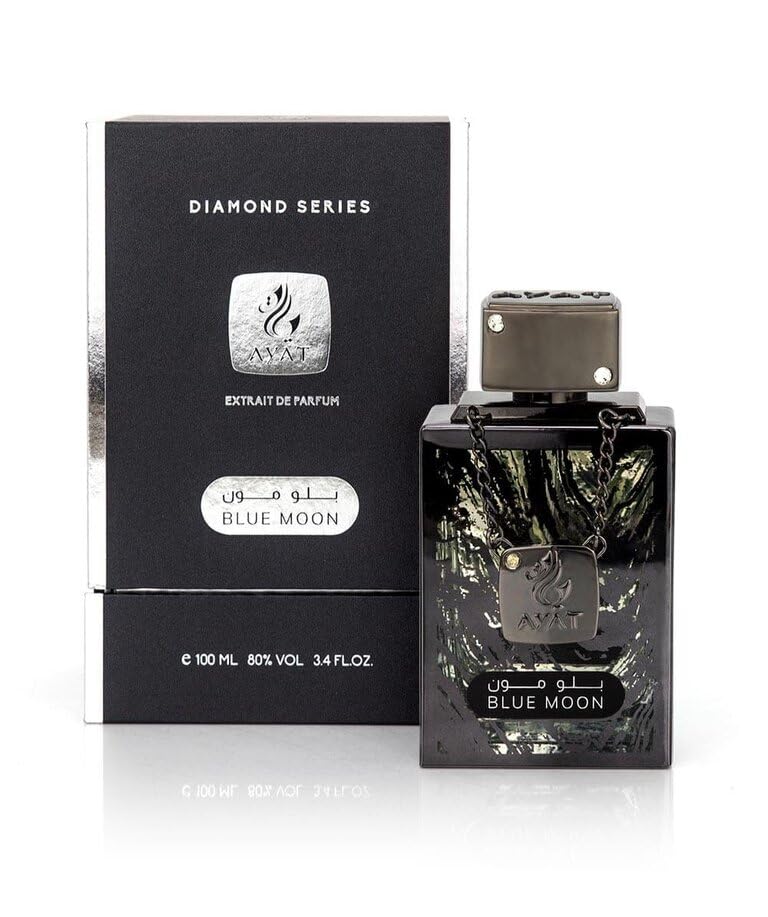 Ayat Perfumes - Eau De Parfum Diamond Series 100ml Parfum pour Homme - Parfum Dubai - Fabriqué aux Émirats Arabes Unis - Une Fragrance Sensuel Orientale (BLACK AMSTERDAM)