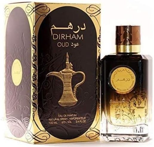 Dirham Oud 100ml Eau de Parfum Ard Al Zaafran, Parfum Oriental, Longue durée, Bois de Santal (Hommes et Femmes) Unisexe