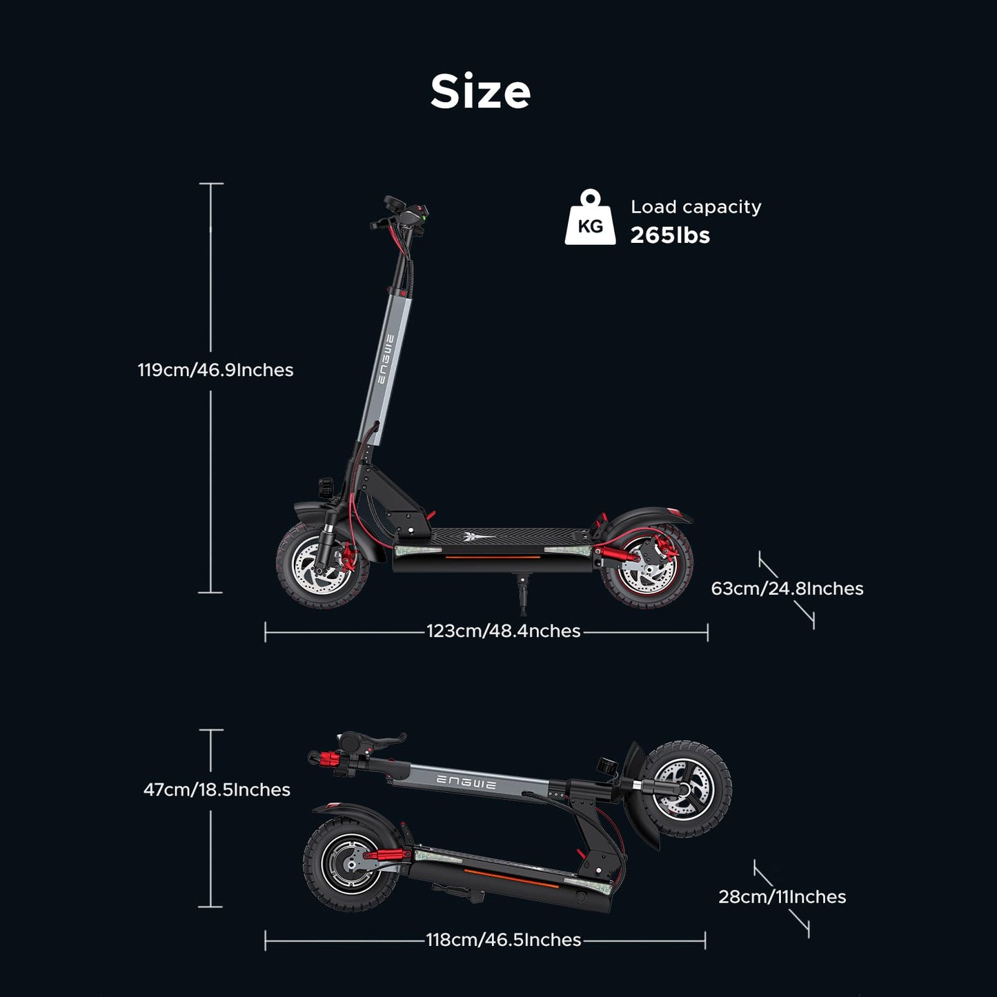 ENGWE Trottinette Électrique Pliante Adulte, 10 * 4.0'' Roues Pneumatiques, Batterie 48V 18.2AH, Autonomie Max. 70km, Ecran LCD, Double Amortisseur, Scooter Électrique de Ville Y600