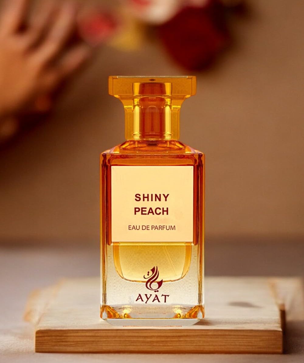 AYAT PERFUMES – Eau De Parfum 80ml de Dubaï Senteur Orientale & Fruitée – Parfum pour Femme et Homme - Une Fragrance Sensuel, Intemporel et Moderne - Unisexe (Shiny Peach)