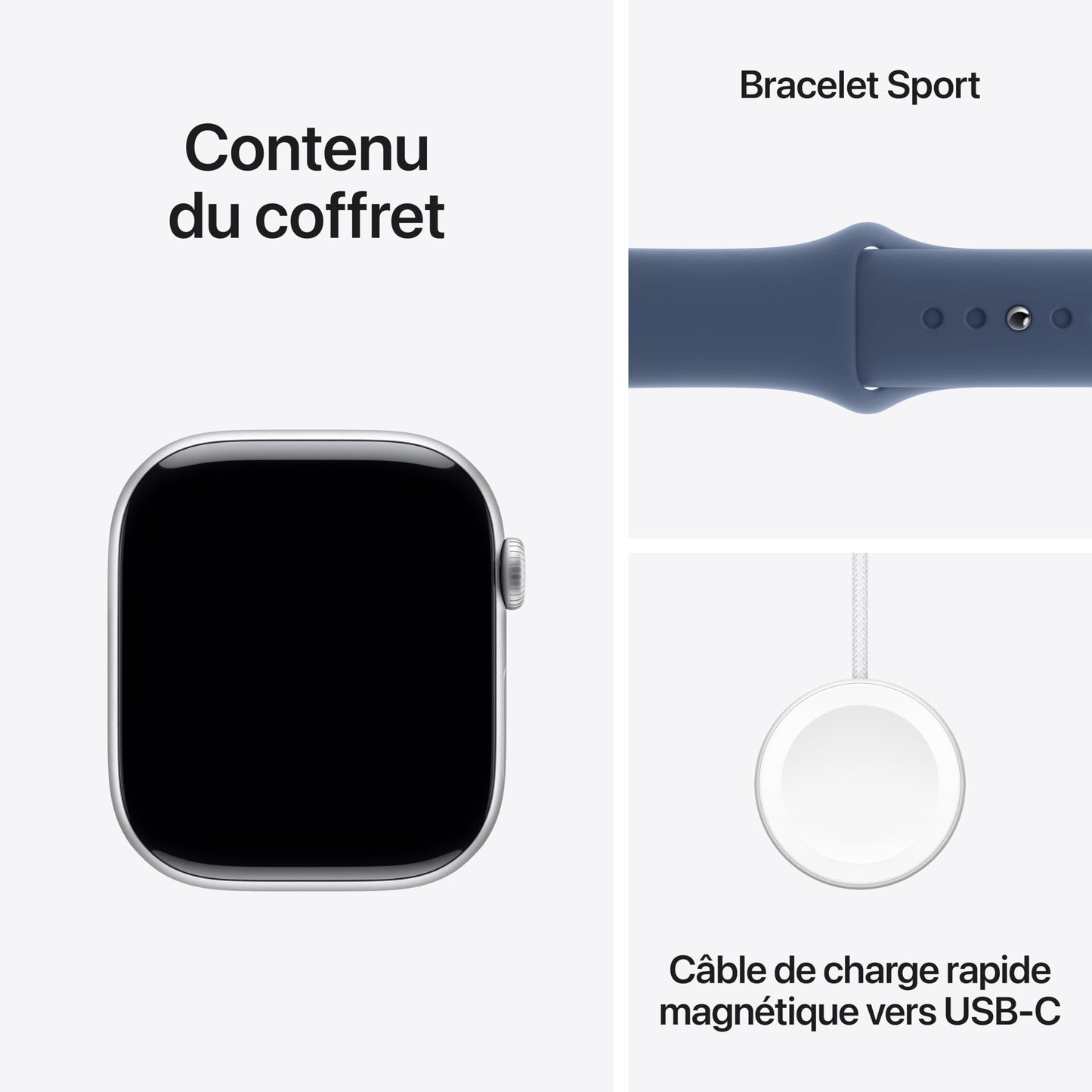 Apple Watch Series 10 (42 mm GPS + Cellular) Montre connectée avec Boîtier en Aluminium Noir de Jais et Bouchle Sport Encre Violette. Suivi de l’activité Physique, app ECG, Neutre en Carbone