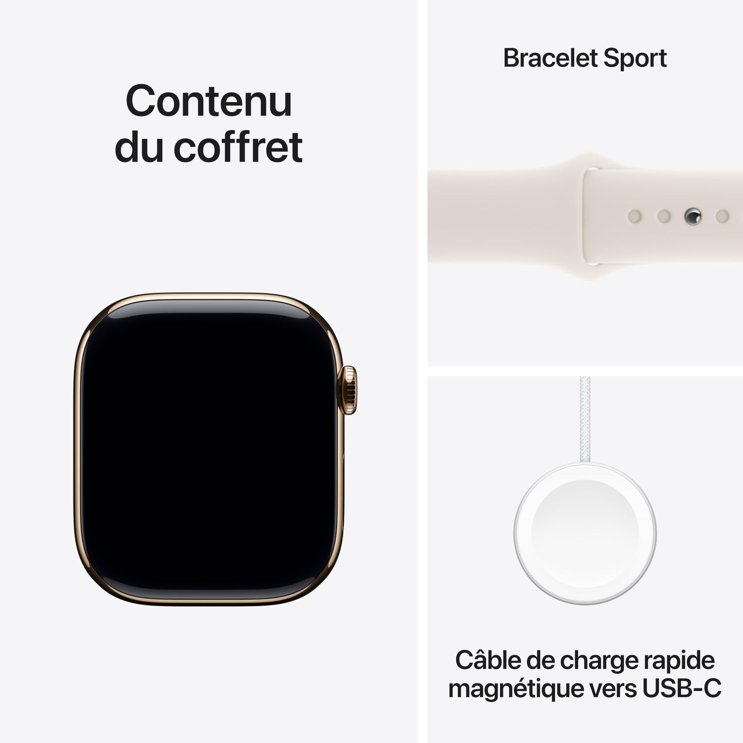 Apple Watch Series 10 (46 mm GPS + Cellular) Montre connectée avec Boîtier en Titane Naturel et Bracelet Sport Gris minéral (S/M). Suivi de l’activité Physique, app ECG, écran Retina Toujours activé