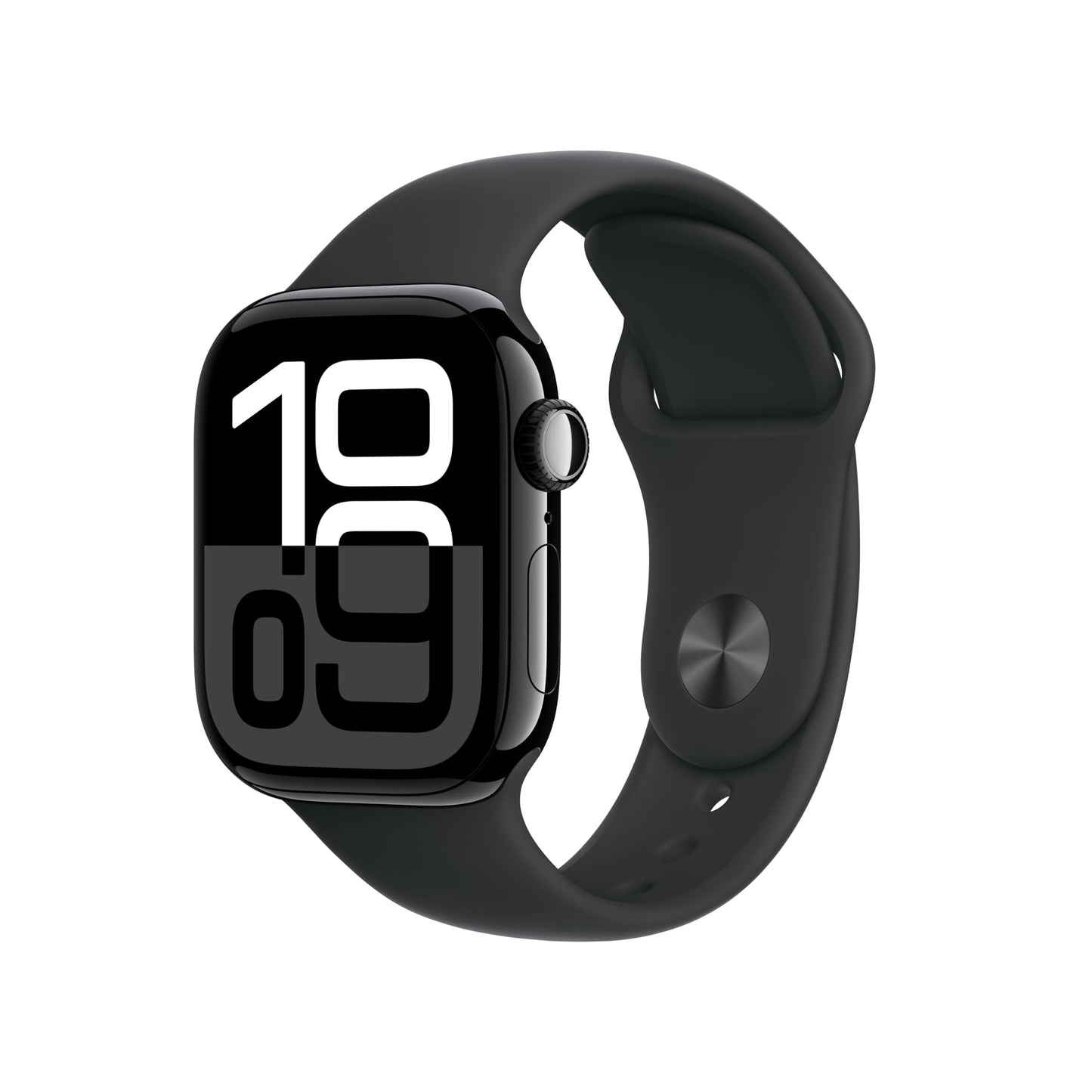 Apple Watch Series 10 (42 mm GPS + Cellular) Montre connectée avec Boîtier en Aluminium Noir de Jais et Bouchle Sport Encre Violette. Suivi de l’activité Physique, app ECG, Neutre en Carbone