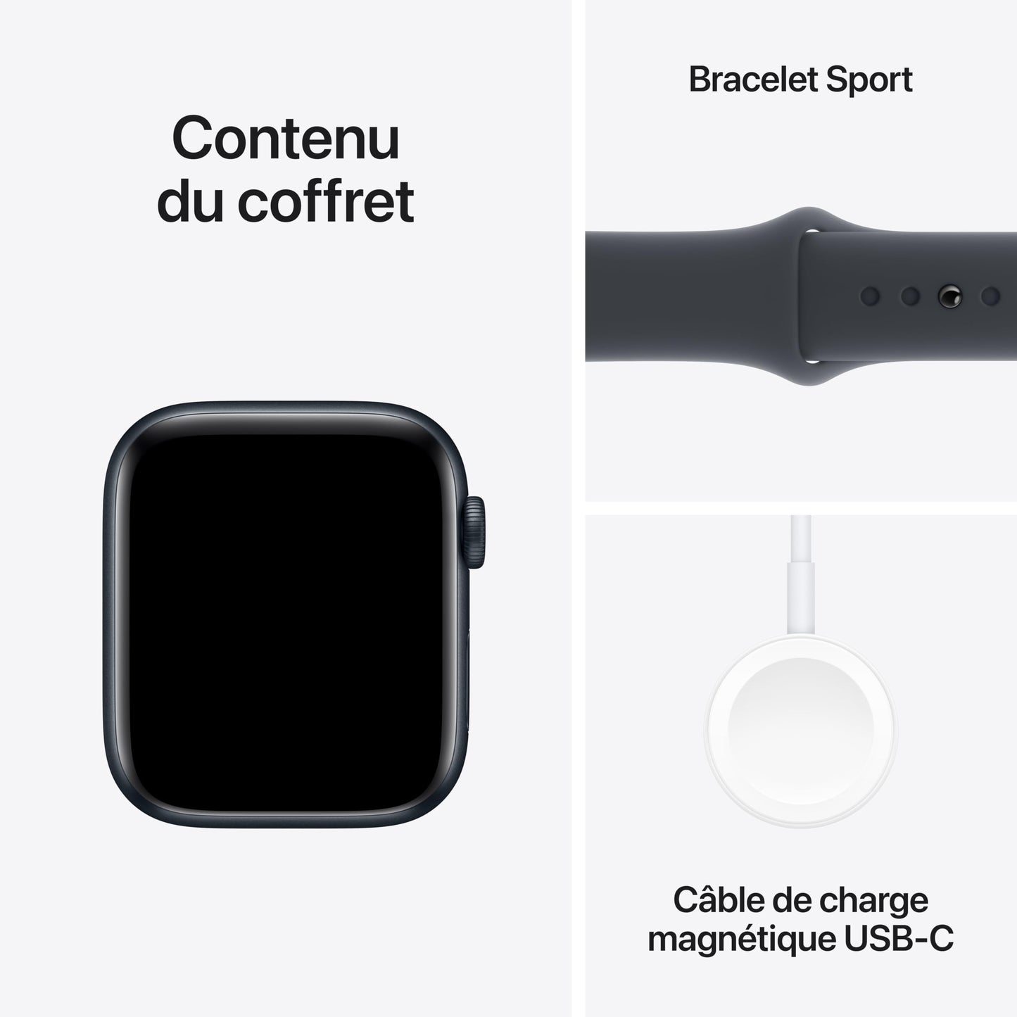 Apple Watch SE (2ᵉ gén) 44 mm GPS + Cellular Montre connectée avec Boîtier en aluminium minuit et Bracelet Sport minuit (M/L). Suivi activité et sommeil, détection accidents, suivi fréquence cardiaque