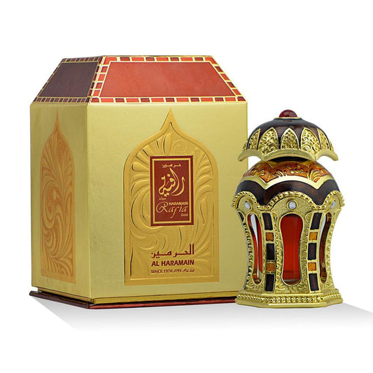 Al Haramain Rafia Gold Huile parfumée unisexe 20 ml | Parfum luxueux constant et progressif