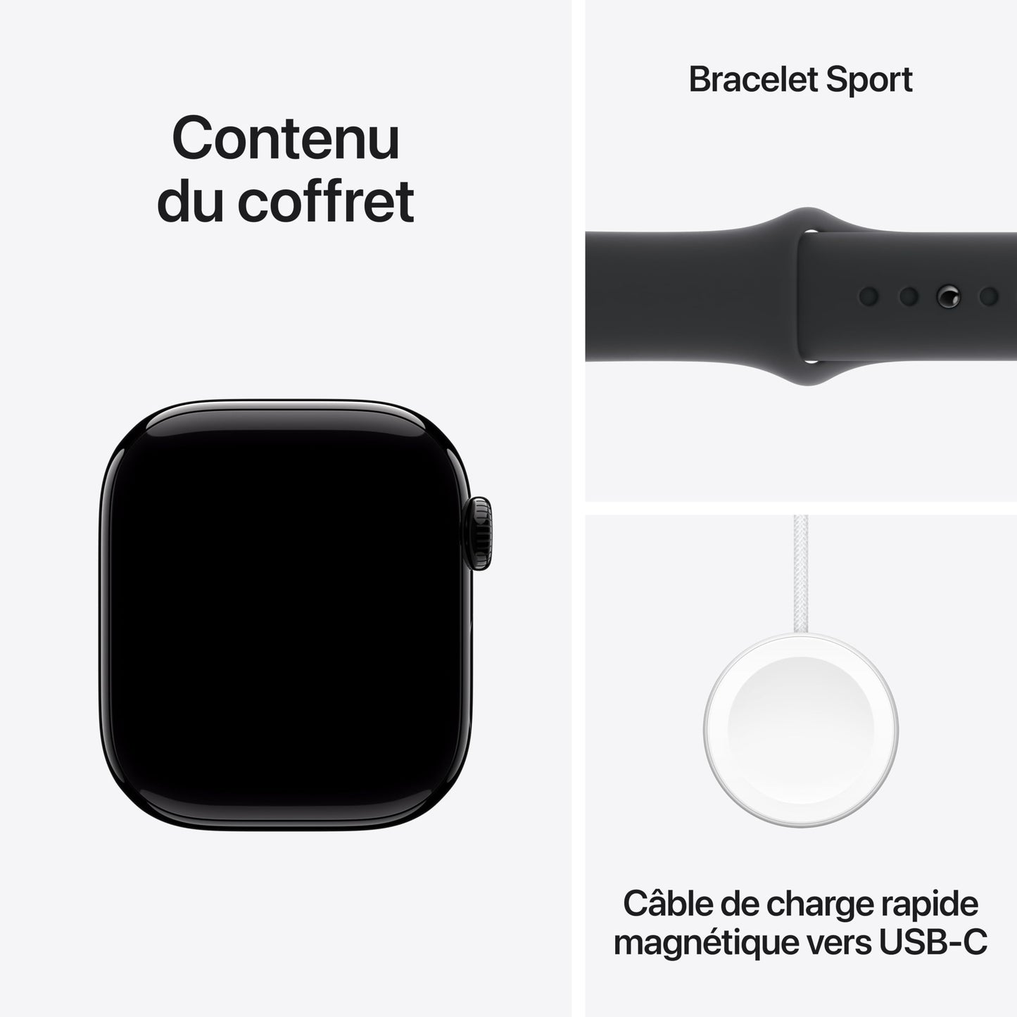 Apple Watch Series 10 (42 mm GPS + Cellular) Montre connectée avec Boîtier en Aluminium Noir de Jais et Bouchle Sport Encre Violette. Suivi de l’activité Physique, app ECG, Neutre en Carbone