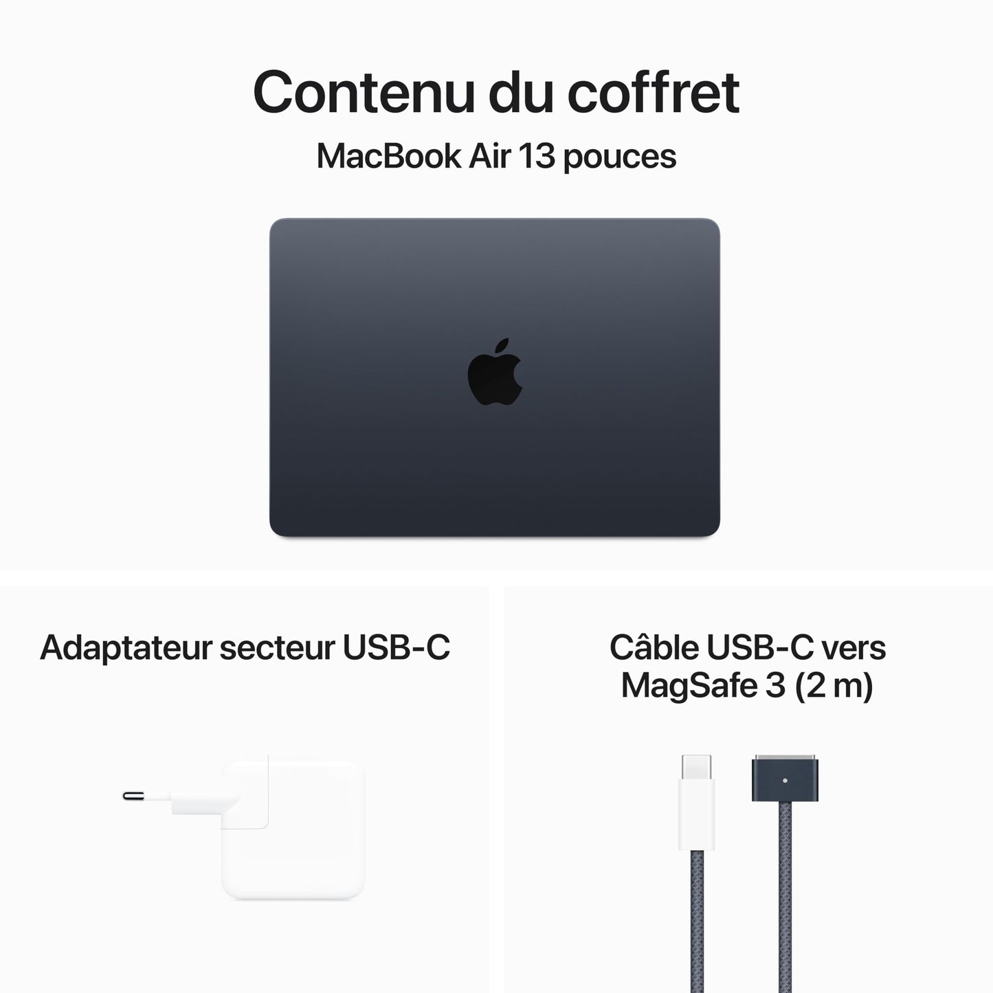 Apple Portable MacBook Air 13 Pouces avec Puce M3 : écran Liquid Retina 13,6 Pouces, 16 Go de mémoire unifiée, 256 Go de Stockage SSD, Clavier rétroéclairé, caméra FaceTime HD 1080p. Lumière stellaire