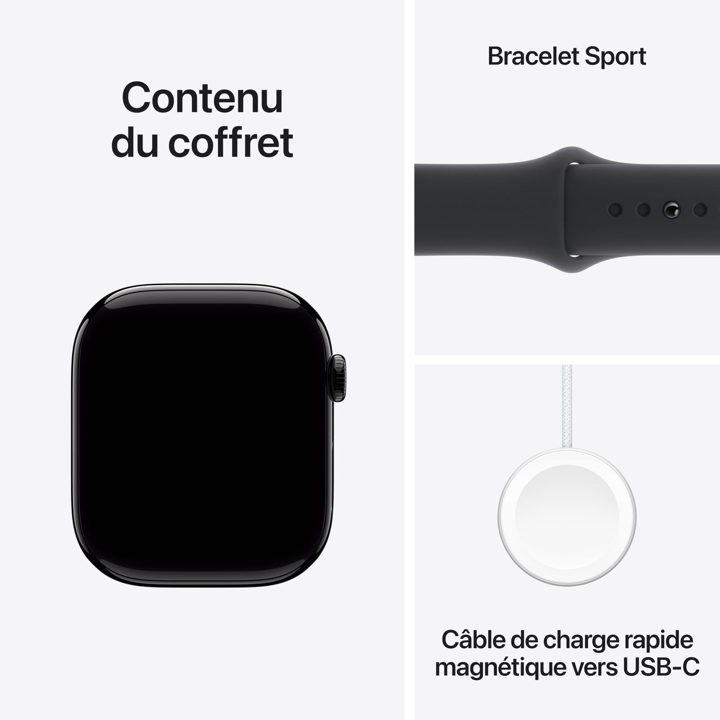 Apple Watch Series 10 (42 mm GPS + Cellular) Montre connectée avec Boîtier en Aluminium Noir de Jais et Bouchle Sport Encre Violette. Suivi de l’activité Physique, app ECG, Neutre en Carbone