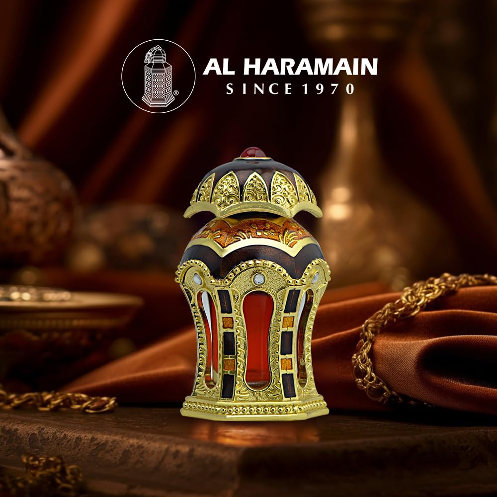 Al Haramain Rafia Gold Huile parfumée unisexe 20 ml | Parfum luxueux constant et progressif