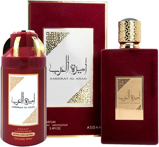 Eau de Parfum AMEERAT AL ARAB 100ml de My Perfumes Parfum Unisexe Un Oudh Arôme d'Accents Safaran Rose Oudh Musc et Vanille