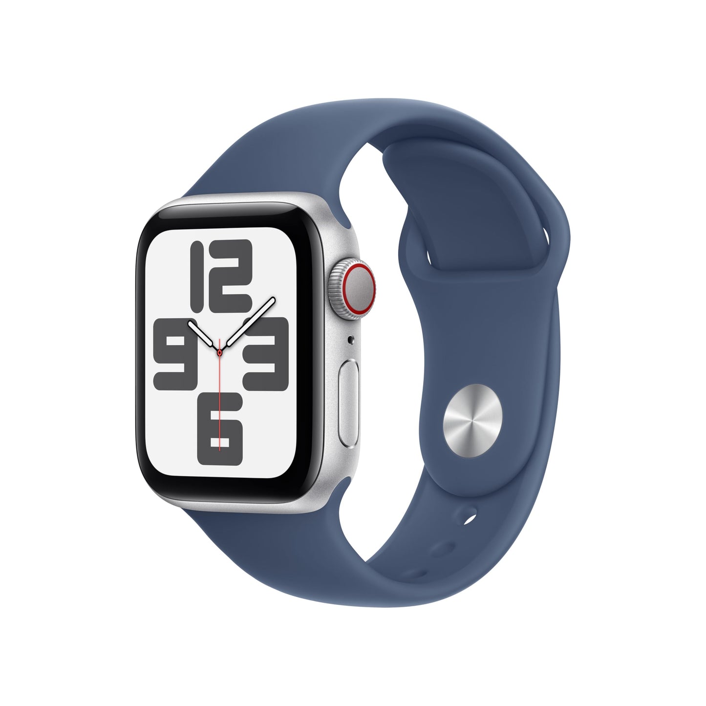 Apple Watch SE (2ᵉ gén) 44 mm GPS + Cellular Montre connectée avec Boîtier en aluminium minuit et Bracelet Sport minuit (M/L). Suivi activité et sommeil, détection accidents, suivi fréquence cardiaque