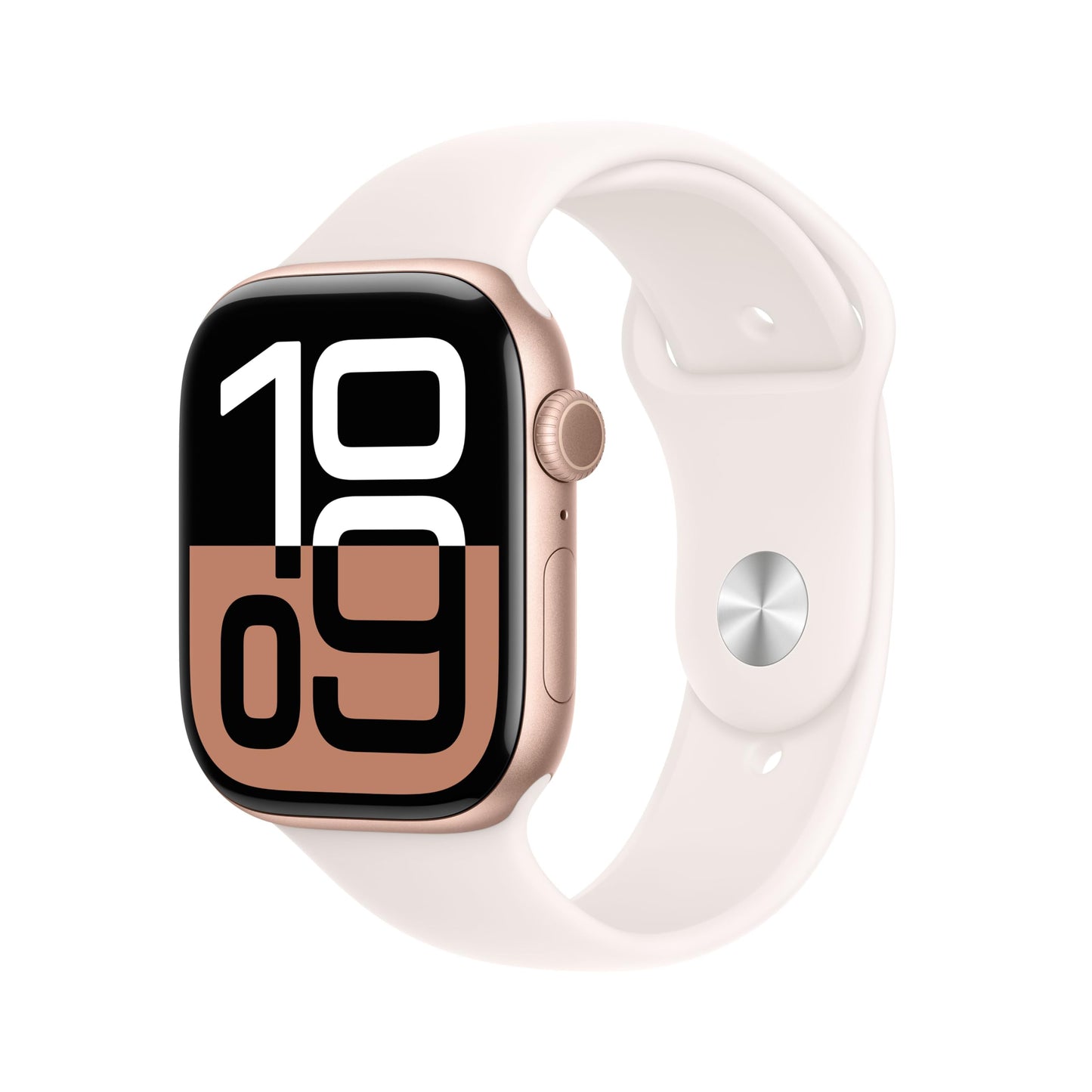 Apple Watch Series 10 (46 mm GPS) Montre connectée avec Boîtier en Aluminium Noir de Jais et Bracelet Sport Noir (S/M). Suivi de l’activité Physique, app ECG, écran Retina Toujours activé