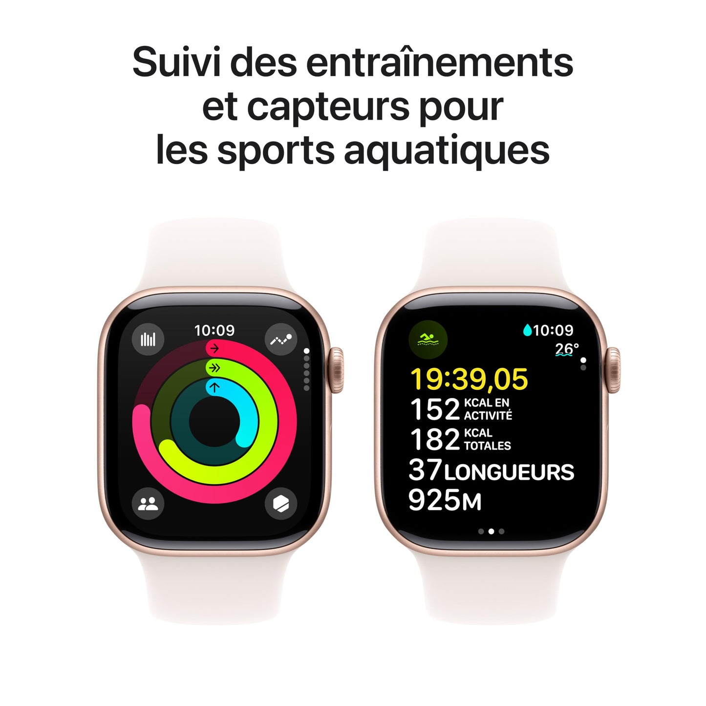 Apple Watch Series 10 (42 mm GPS + Cellular) Montre connectée avec Boîtier en Aluminium Noir de Jais et Bouchle Sport Encre Violette. Suivi de l’activité Physique, app ECG, Neutre en Carbone