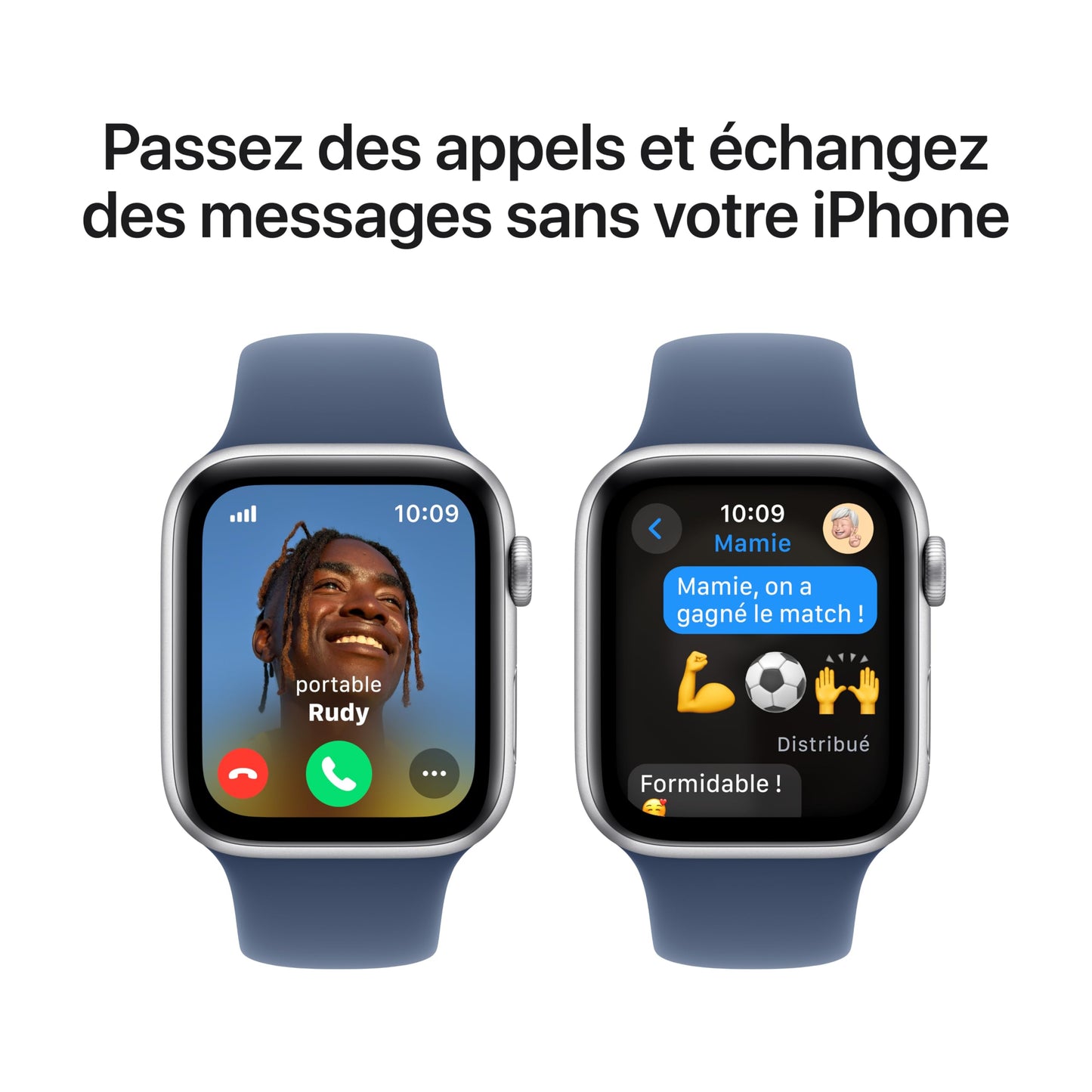 Apple Watch SE (2ᵉ gén) 44 mm GPS + Cellular Montre connectée avec Boîtier en aluminium minuit et Bracelet Sport minuit (M/L). Suivi activité et sommeil, détection accidents, suivi fréquence cardiaque