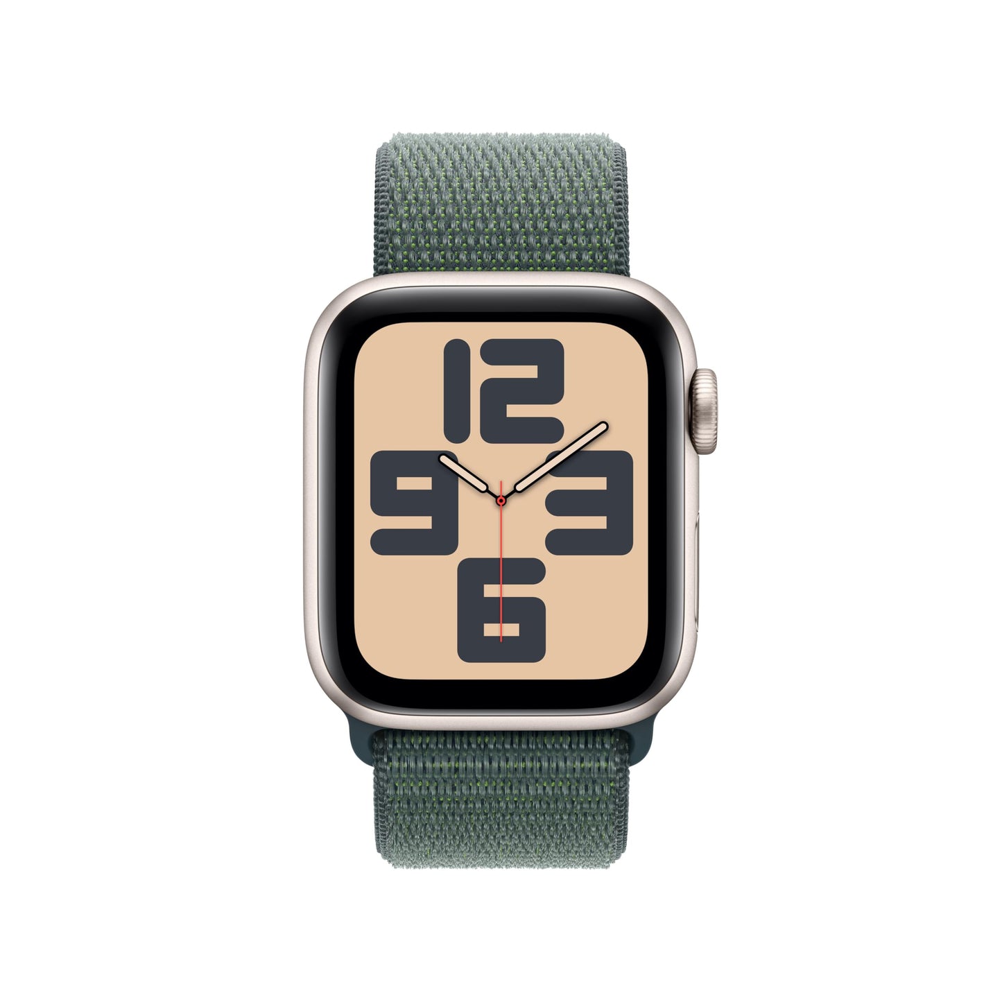 Apple Watch SE (2ᵉ génération) 40 mm GPS Montre connectée avec Boîtier en Aluminium lumière stellaire et Bracelet Sport lumière stellaire (S/M). Suivi activité et Sommeil, détection Accidents