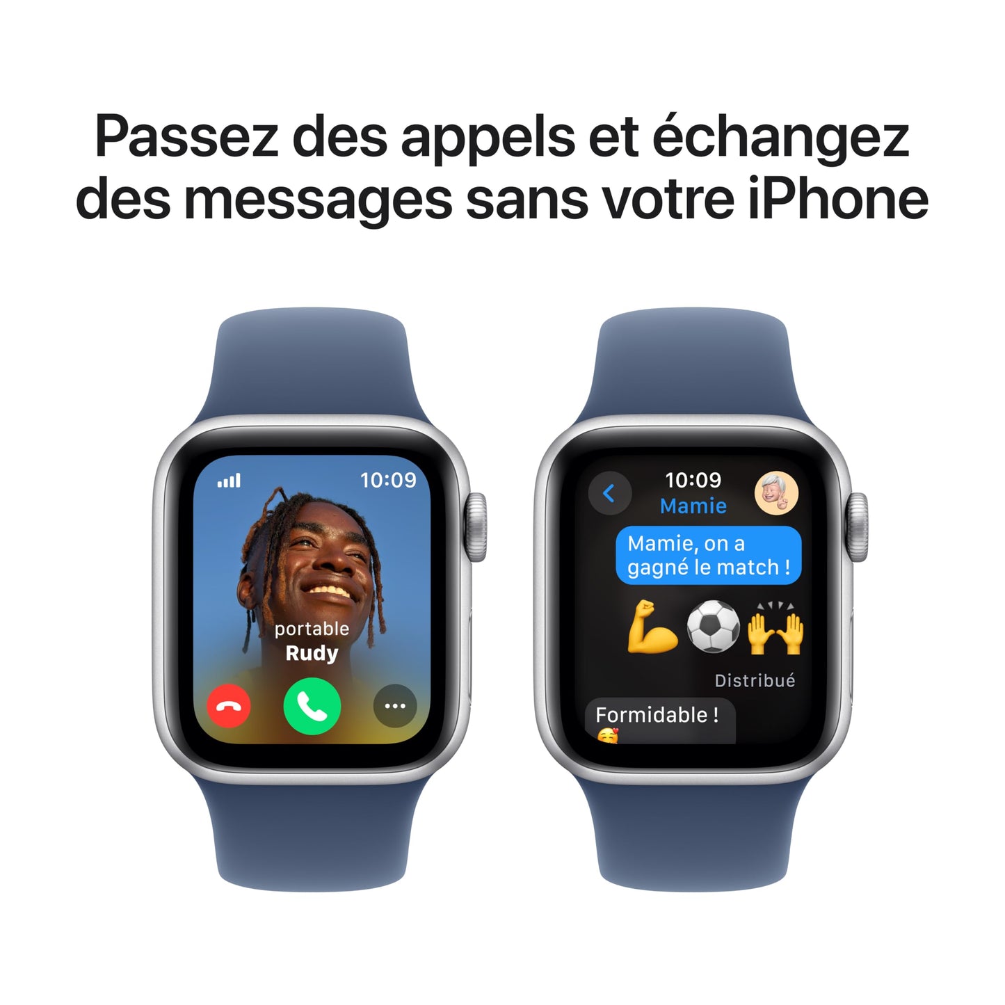 Apple Watch SE (2ᵉ gén) 44 mm GPS + Cellular Montre connectée avec Boîtier en aluminium minuit et Bracelet Sport minuit (M/L). Suivi activité et sommeil, détection accidents, suivi fréquence cardiaque