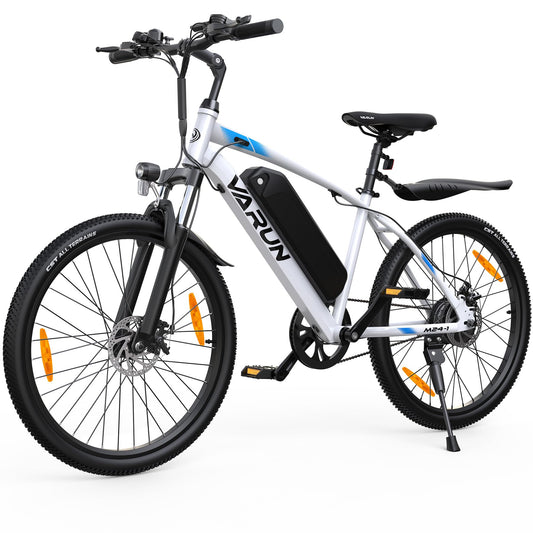VARUN Velo Electrique, 24"/26"/27.5" VTT Électrique avec 48V/36V Batterie, Jusqu'à 55-100KM, 250W Moteur, Vélo Électrique Homme Femme avec 21/1 Vitesses, Écran LCD, Ville E-Bike avec Pédalage Assisté