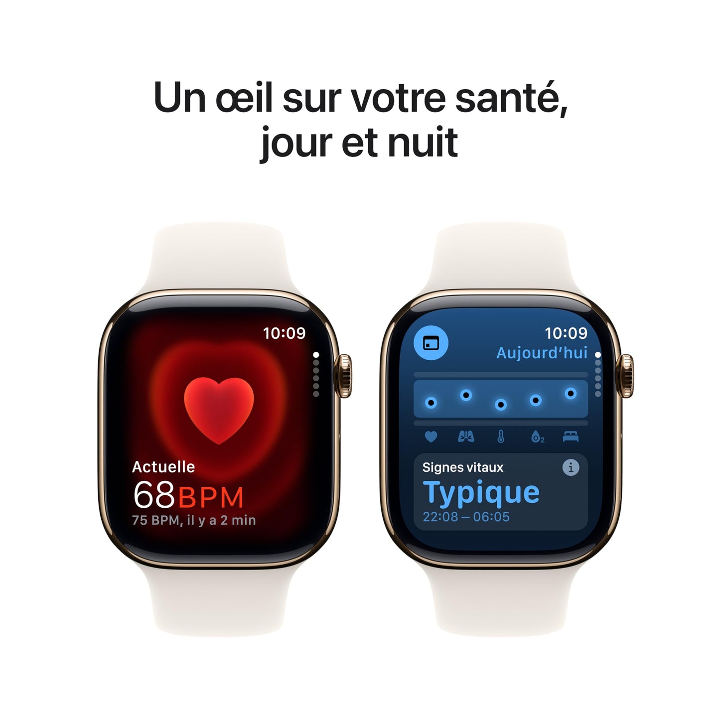 Apple Watch Series 10 (46 mm GPS + Cellular) Montre connectée avec Boîtier en Titane Naturel et Bracelet Sport Gris minéral (S/M). Suivi de l’activité Physique, app ECG, écran Retina Toujours activé