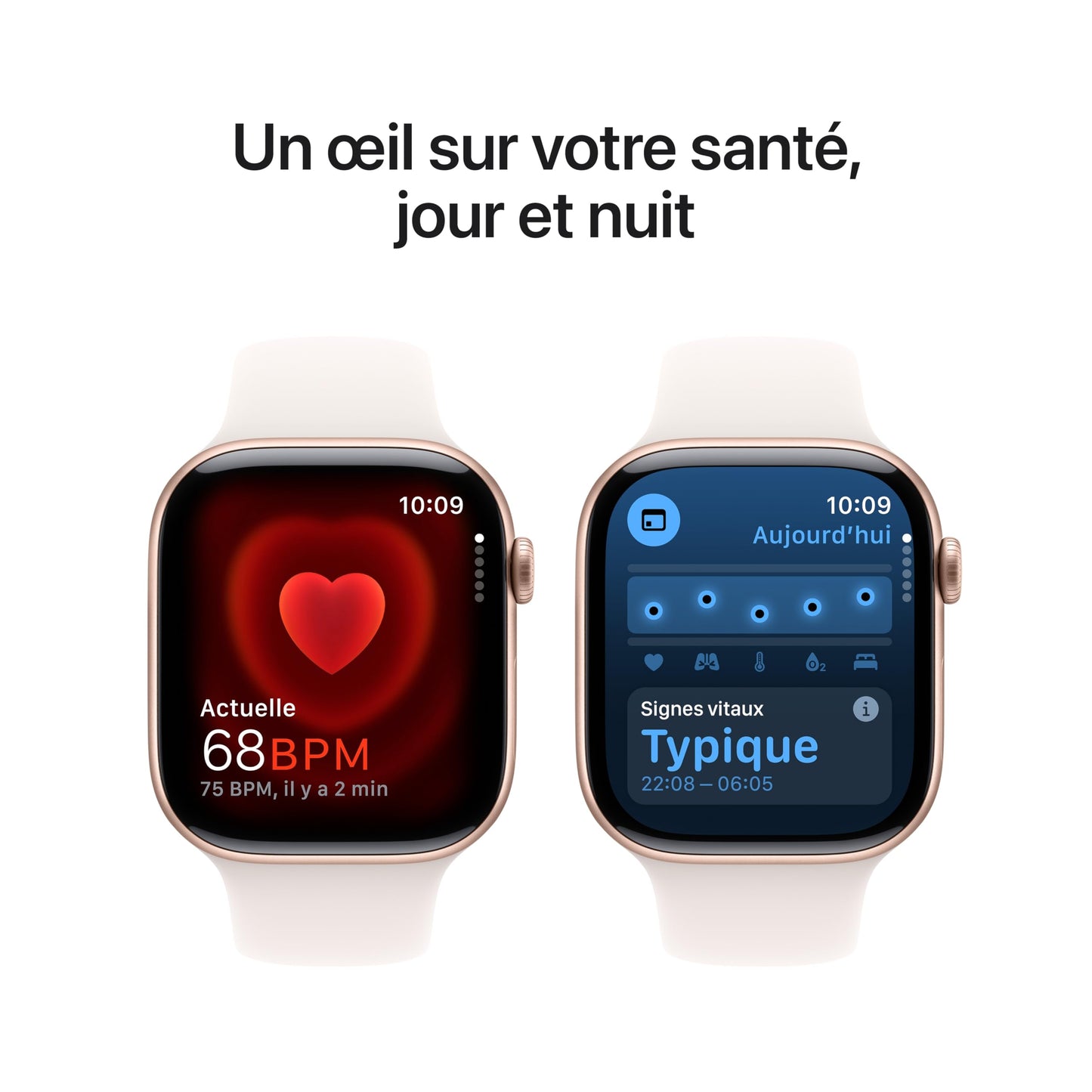 Apple Watch Series 10 (42 mm GPS + Cellular) Montre connectée avec Boîtier en Aluminium Noir de Jais et Bouchle Sport Encre Violette. Suivi de l’activité Physique, app ECG, Neutre en Carbone