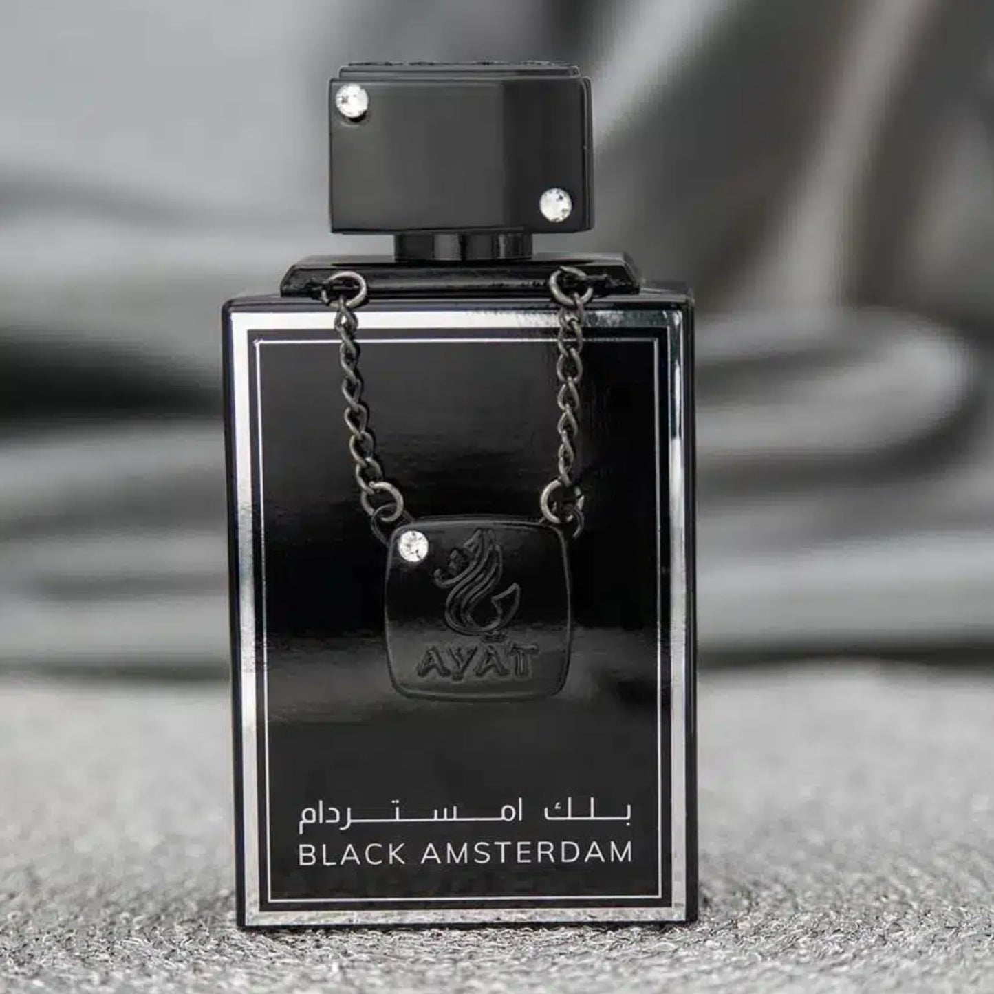 Ayat Perfumes - Eau De Parfum Diamond Series 100ml Parfum pour Homme - Parfum Dubai - Fabriqué aux Émirats Arabes Unis - Une Fragrance Sensuel Orientale (BLACK AMSTERDAM)