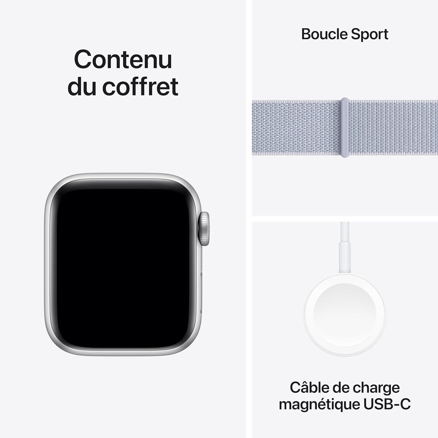 Apple Watch SE (2ᵉ génération) 40 mm GPS Montre connectée avec Boîtier en Aluminium lumière stellaire et Bracelet Sport lumière stellaire (S/M). Suivi activité et Sommeil, détection Accidents