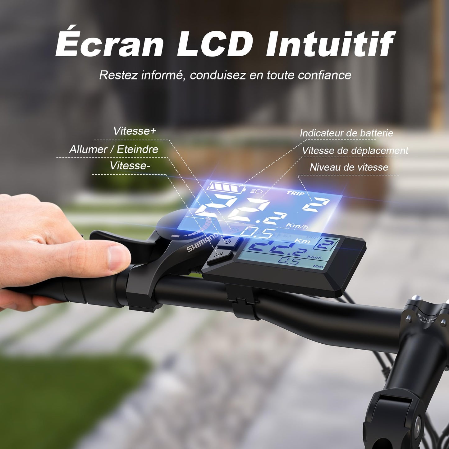 VARUN Velo Electrique, 24"/26"/27.5" VTT Électrique avec 48V/36V Batterie, Jusqu'à 55-100KM, 250W Moteur, Vélo Électrique Homme Femme avec 21/1 Vitesses, Écran LCD, Ville E-Bike avec Pédalage Assisté