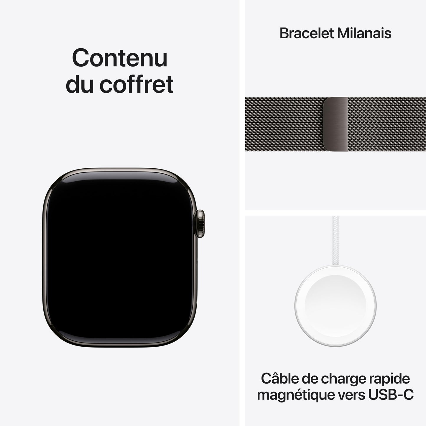 Apple Watch Series 10 (46 mm GPS + Cellular) Montre connectée avec Boîtier en Titane Naturel et Bracelet Sport Gris minéral (S/M). Suivi de l’activité Physique, app ECG, écran Retina Toujours activé